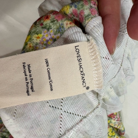 NWT LoveShackFancy Multicolor Floral Cotton Garment - Picture 6 of 7